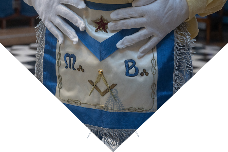 Tablier et gants maçonniques